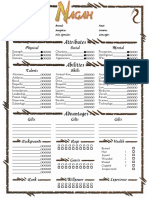 Vampire Character Sheet