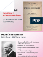 Durkheim I - Regras Metodo