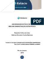 Resenha Crítica Harvard - Samarco 