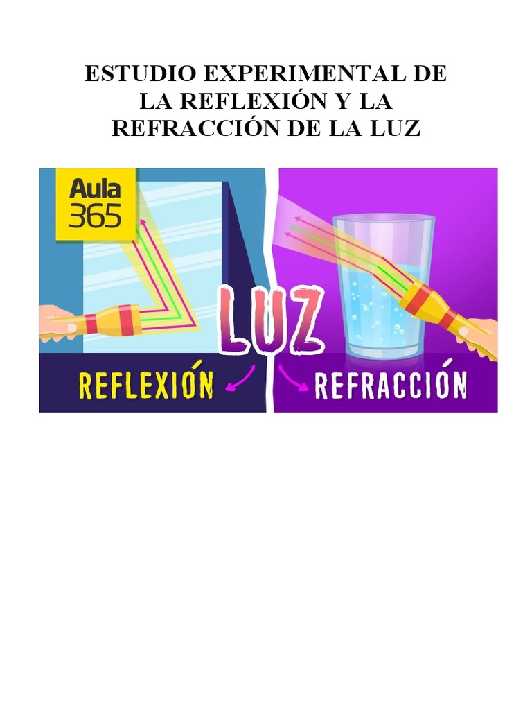 Estudio de Reflexión y Refracción de Luz | PDF | Refracción | Ligero