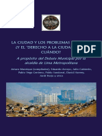 Arturo Manrique Guzmán (Autor y Compilador) : La Ciudad y Los Problemas Urbanos. ¿Y El Derecho A La Ciudad' para Cuándo?