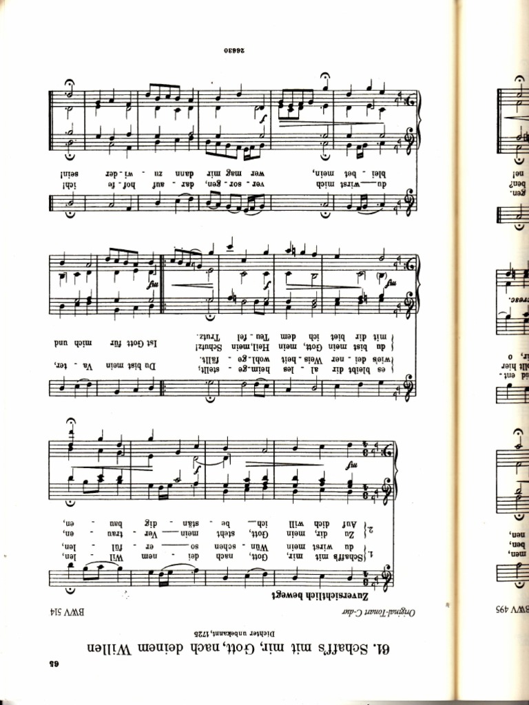 Schaffs Mit Mir Gott - Bach | PDF