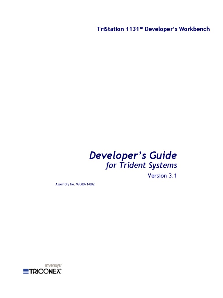 Developers Guide For Trident, TriStation v3.1 | PDF | Programming ...