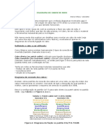 Diagrama de cabos de rede CAT5 direto e crossover