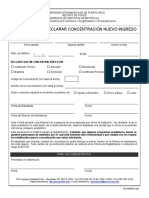 Formulario para Declarar ConcentraciÃ N - Rev Marzo 2022