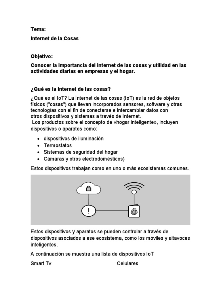 Importancia del Internet de las Cosas | PDF | Internet de las Cosas ...