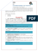 Esquema de ASIENTO EXTEMPORÁNEO DE PARTIDA en Jurisdcción Voluntaria