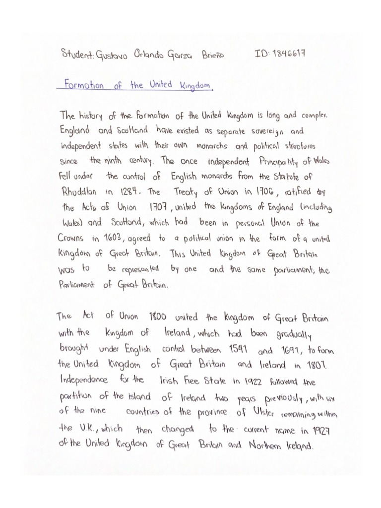 Formation of The Uk | PDF