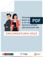 Orientaciones para Participar en La Segunda y Tercer Etapa Del Proceso de Encargatura 2022