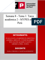 222 Semana 8 - Tema 1 Tarea Académica 2 - MYPES en El Perú