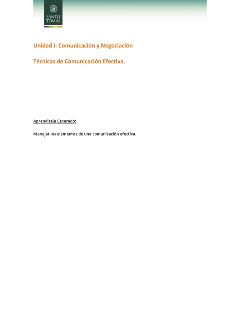 Técnicas para una Comunicación Efectiva | PDF | Comunicación | Credibilidad