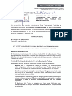 Proyecto de Ley Sobre Defensor Del Pueblo