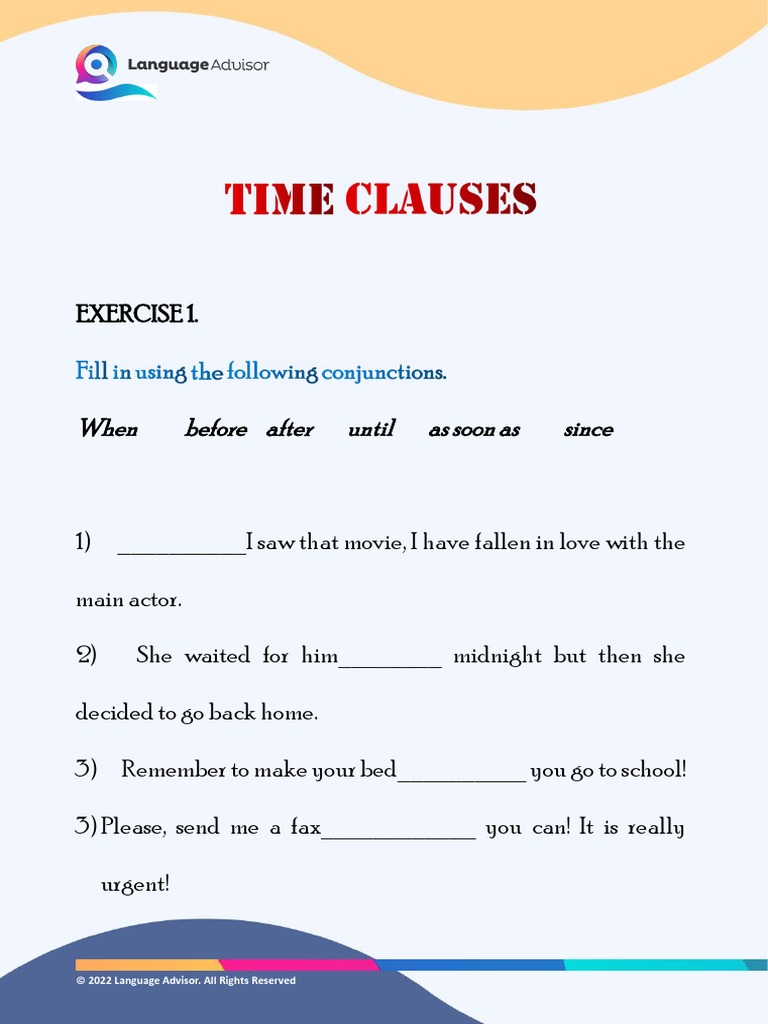 Time Clauses PDF