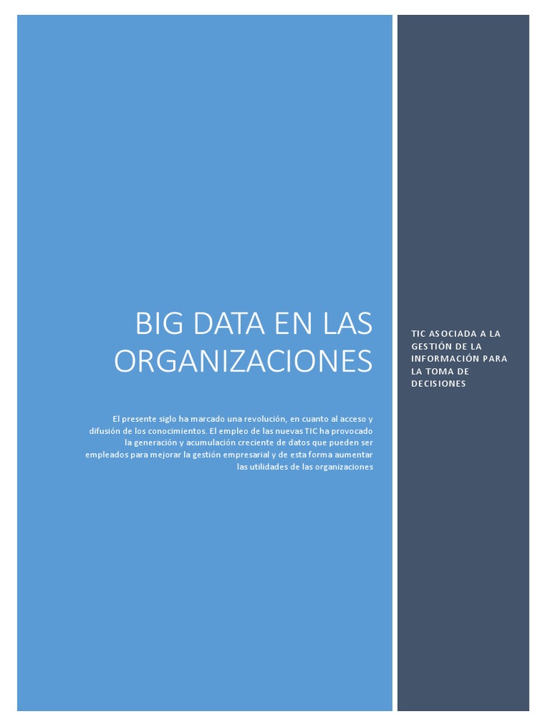 Big Data y su Impacto en Empresas | PDF | Big Data | Business