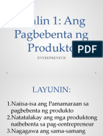 EPP Aralin 1 Pagbebenta NG Produkto ENTREP