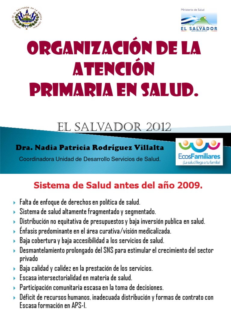 APS en EL Salvador Nadia RIISS | PDF | Hospital | Sistema de salud