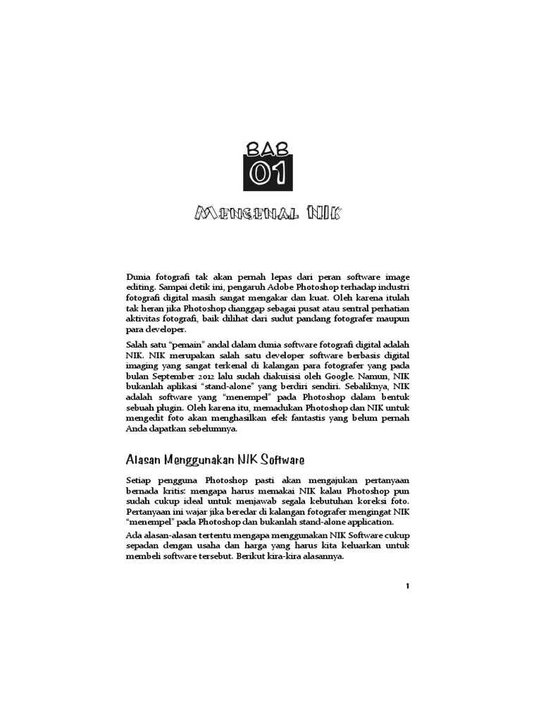 Rahasia Editing Foto Menggunakan NIK Software PDF