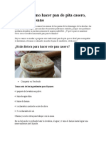 Aprende Cómo Hacer Pan de Pita Casero