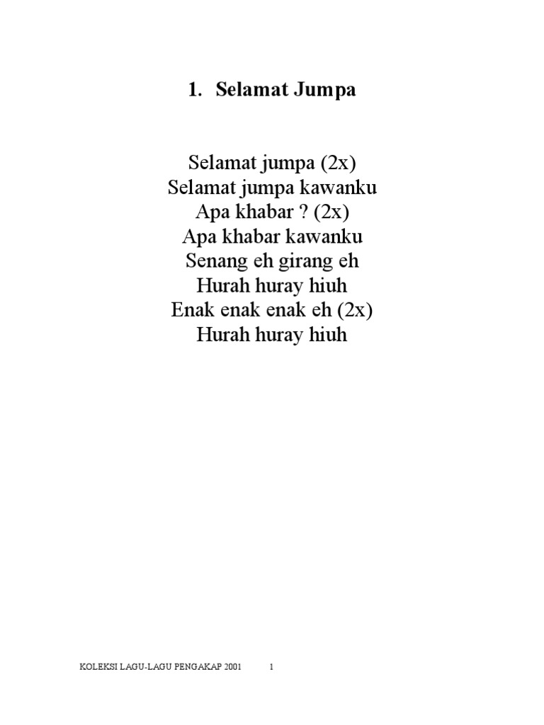 Koleksi Lagu Lagu Pengakap A