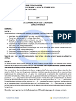 Lycee Moderne de Sassandra Baccalaureat Blanc - Session Fevrier 2022 Année Scolaire: 2021-2022 Durée: 4h Classe: TD SVT