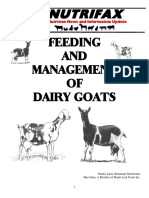 Feeding and Management of Dairy Goats