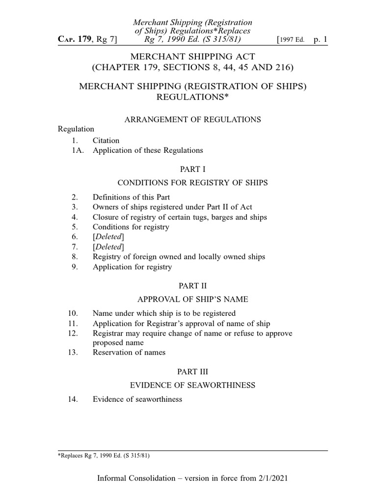 Merchant Naval Ship Registration – MAHZGY