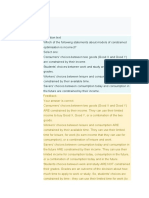 Models of constrained optimisation multiple choice questions