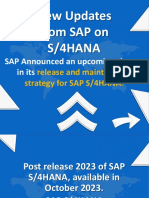 Updates From SAP On S4HANA Upgrades and Maintenance