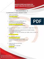 Evaluación módulo seguridad salud trabajo