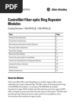 Controlnet Fiber-Optic Ring Repeater Modules: Installation Instructions