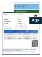 Ansh Digital Document of Covid-19 Vaccination Certificate
