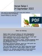 Literasi Kelas 1 Sabtu, 24 September 2022