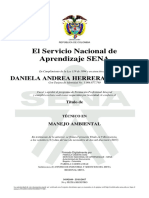 El Servicio Nacional de Aprendizaje SENA: Daniela Andrea Herrera Sanchez