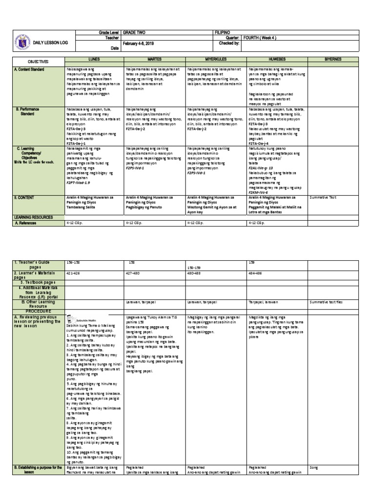 Filipino 2 q4 w4 | PDF