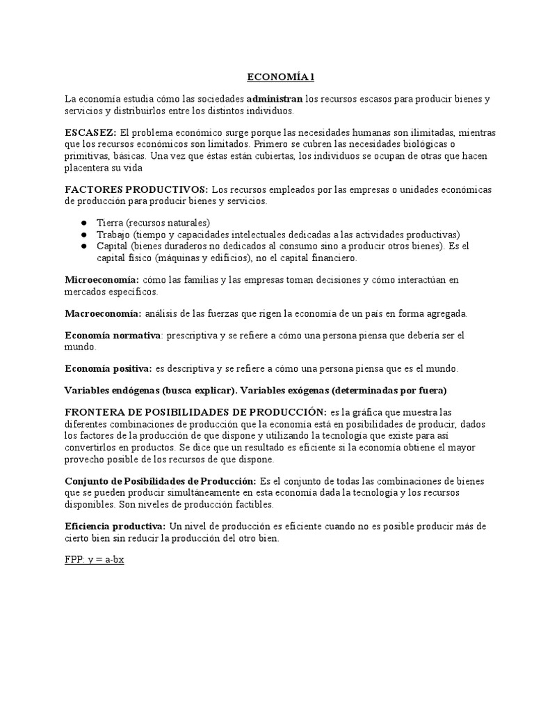 Fundamentos de la Economía y Modelos | PDF | Oferta y demanda | Curva ...