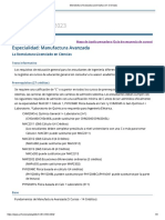 Manufactura Avanzada Lic. Ciencias Mapa Secuencia Cursos