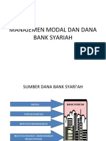 Manajemen modal dan dana di bank syariah
