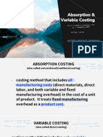 Absorption Variable Costing