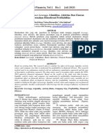 Jurnal Financia, Vol.1 No.1 Juli 2020: Financial Distress: Leverage, Likuiditas, Aktivitas Dan Ukuran