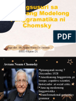 Pagsusuri Sa Dalawang Modelo Ni Chomsky