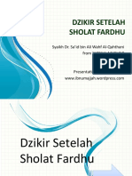 Dzikir Setelah Sholat Fardhu