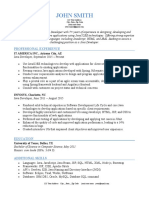 Java Resume