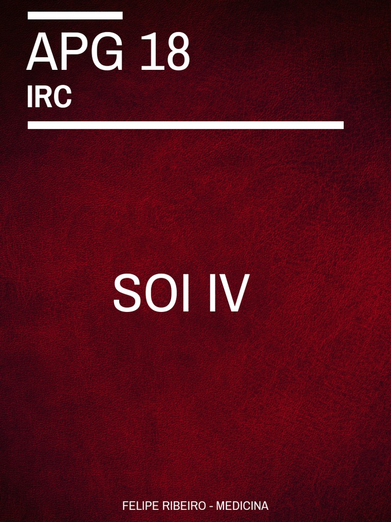 Apg 18 - Irc | PDF | Doença renal crônica | Rim
