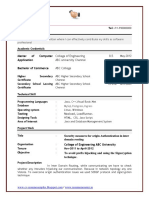 Computer Engineering Resume Format For Freshers