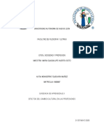 Universidad Autonoma de Nuevo Leon: Evidencia de Aprendizaje 3 Efectos Del Cambio Cultural en Las Profesiones