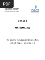 Gr 6 Math Specimen Paper