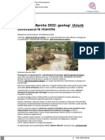 Alluvione Marche: I Geologi Di Uniurb Continuano Le Ricerche - Primocomunicazione - It