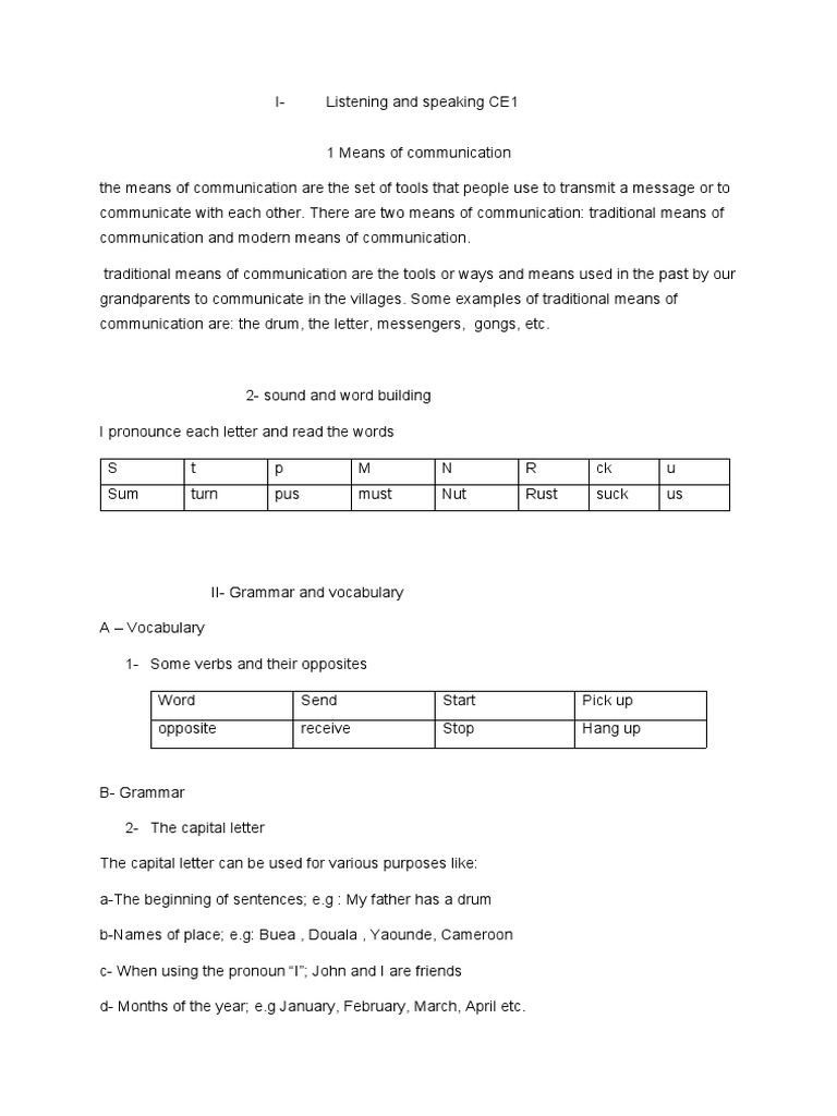 English Courses GSB Douillet PDF Syntax Grammar