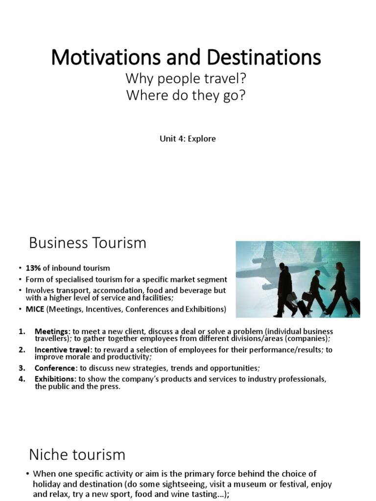 Motivations and Destinations | PDF | Tourism