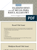 2 Meneladani Sifat-Sifat Mulia para Rasul Allah SWT